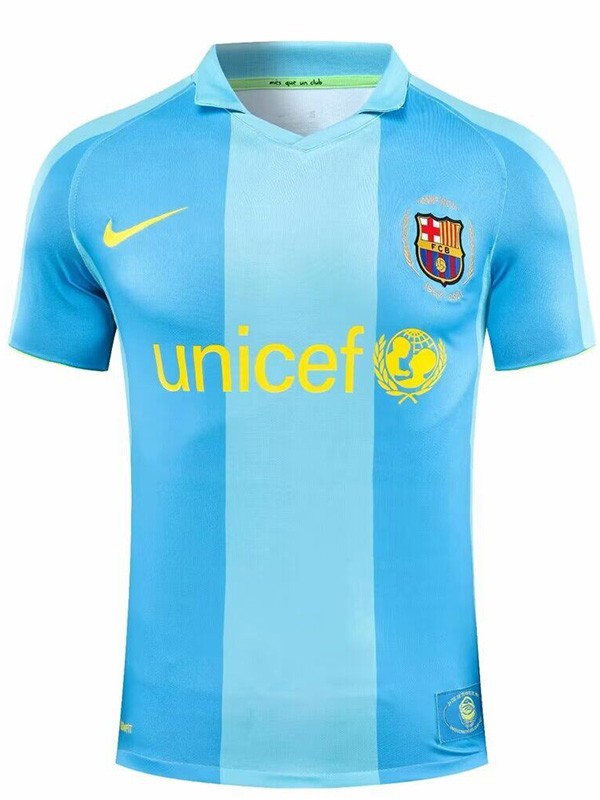 Barcelona extérieur maillot rétro uniforme de football vintage pour hommes deuxième kit de football de sport chemise haute 2007-2008