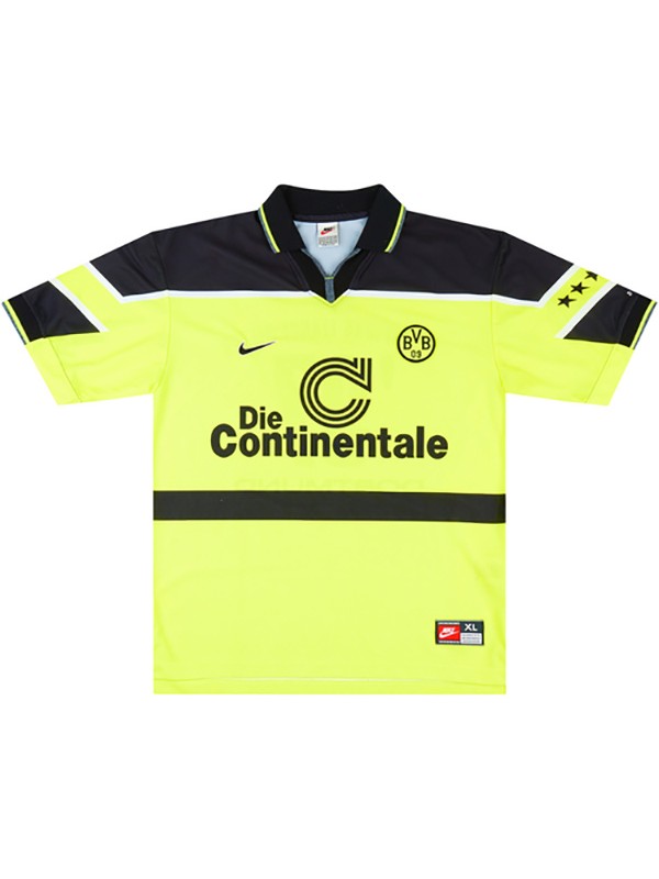 Borussia dortmund maillot rétro domicile uniforme de football vintage kit de football premier sport pour hommes hauts chemise 1997-1998