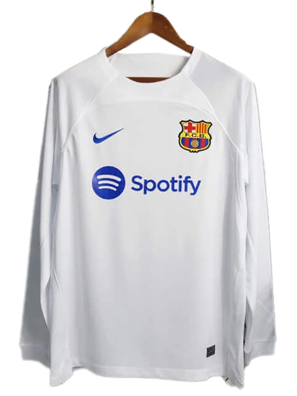 Barcelona maillot à manches longues loin maillot de football uniforme hommes deuxième tenue de sport football kit haut chemise 2023-2024