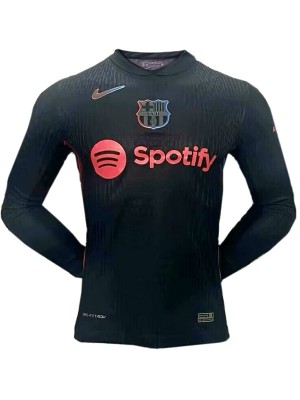 Barcelona extérieur maillot à manches longues uniforme de football deuxième vêtement de sport pour hommes kit de football chemise haute 2024-2025