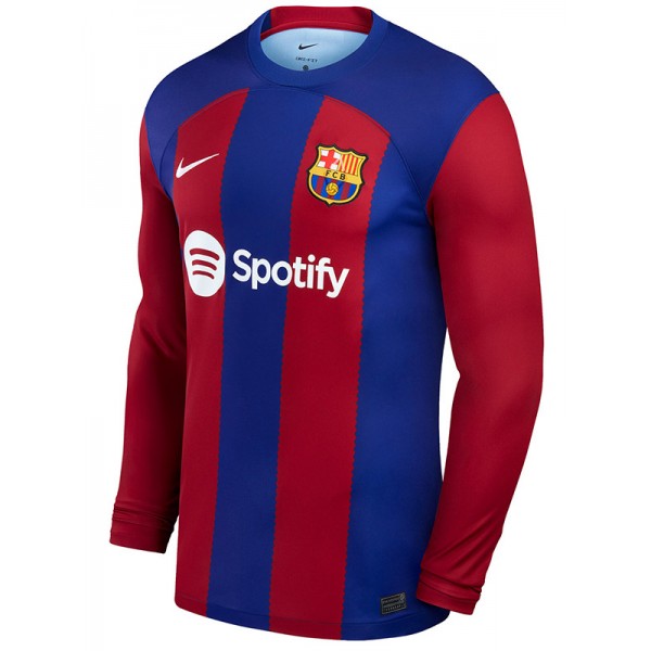 Barcelona domicile maillot à manches longues premier uniforme de football vêtements de sport pour hommes kit de football hauts chemise de sport 2023-2024