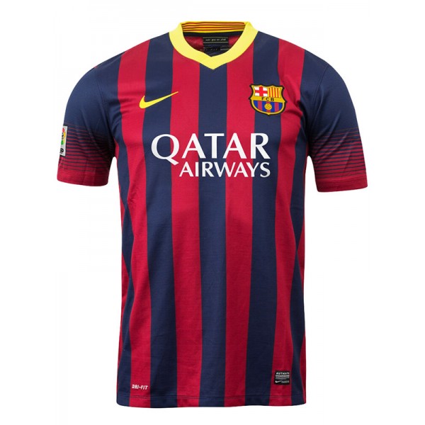 Barcelona domicile maillot rétro uniforme de football premier kit de football pour hommes haut de sport chemise 2013-2014