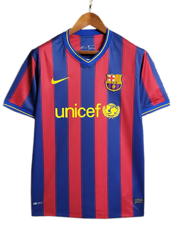 Barcelona maillot rétro domicile uniforme de football premier maillot de football sportswear pour homme 2009-2010