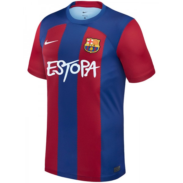Barcelona domicile version spéciale maillot ESTOPA sponsor uniforme de football kit de football pour hommes haut de sport chemise 2023-2024