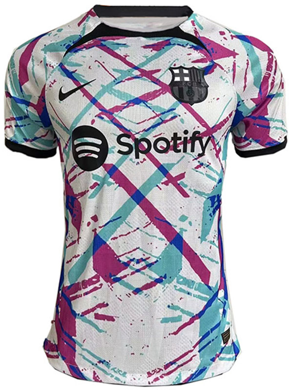 Barcelona édition spéciale maillot version joueur uniforme de football kit de football pour hommes maillot de sport blanc 2023-2024