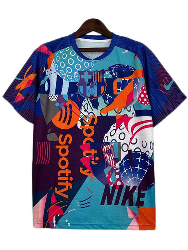 Barcelona édition spéciale maillot de football uniforme kit cyan vêtements de sport pour hommes hauts de football chemise de sport 2023-2024