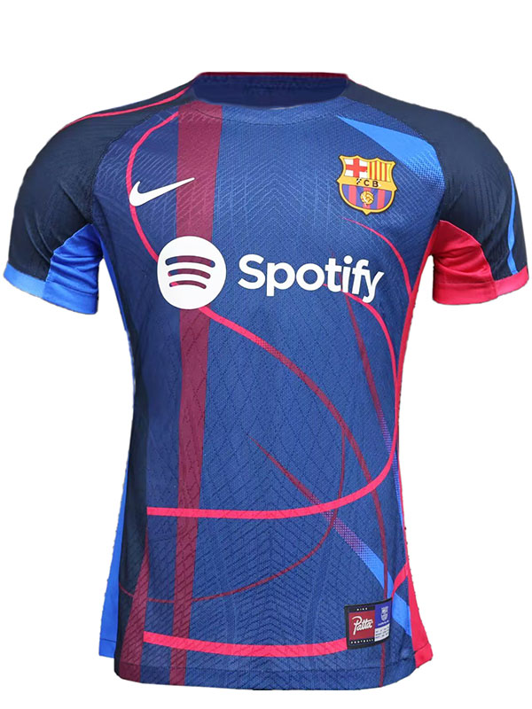 Barcelona edition spéciale maillot de joueur uniforme de football kit de football bleu pour hommes hauts chemise de sport 2023-2024