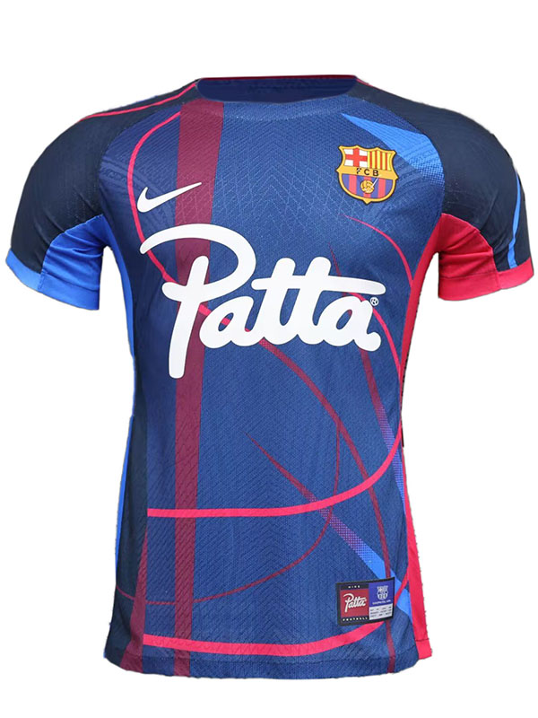Barcelona edition spéciale maillot de joueur uniforme de football kit de football patta marine pour hommes hauts chemise de sport 2024-2025