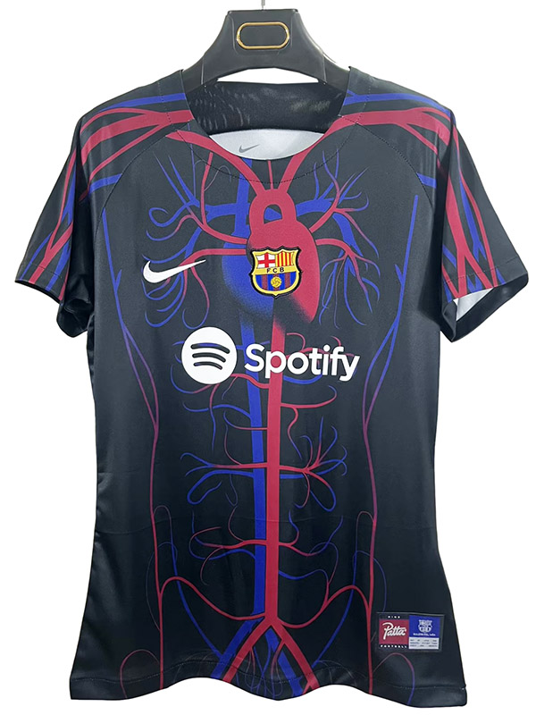 Barcelona maillot spécial coeur maillot féminin uniforme de football de la marine pour femmes vêtements de sport pour dames hauts de football chemise de sport 2023-2024