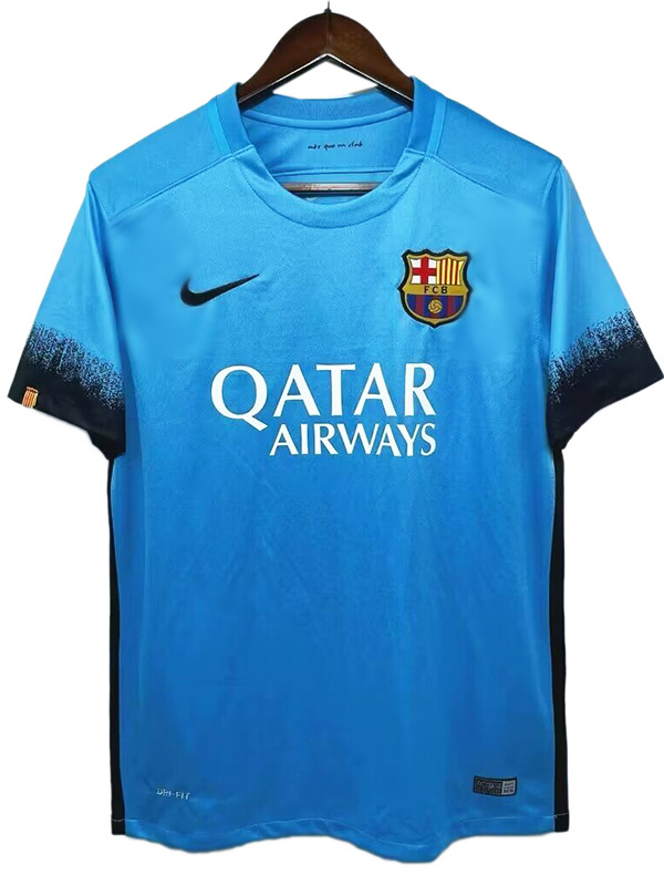 Barcelona troisième maillot rétro uniforme de football 3ème kit de football pour hommes chemise haute de sport 2015-2016
