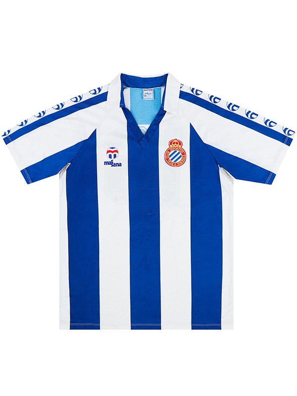 Espanyol domicile maillot rétro uniforme de football premier kit de football pour hommes haut de sport 1984-1989