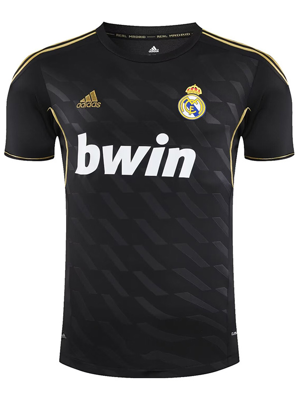 Real Madrid extérieur maillot rétro football uniforme vintage deuxième kit de football pour hommes hauts chemise de sport 2011-2012