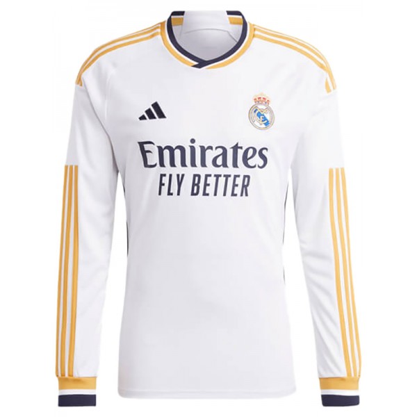 Real Madrid domicile maillot manches longues premier t-shirt de sport de kit de football uniforme de football pour hommes 2023-2024