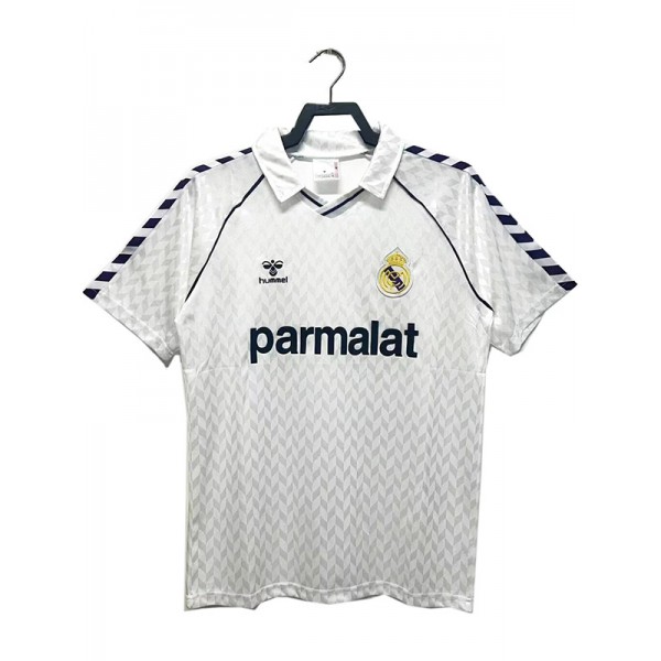 Real Madrid domicile maillot rétro uniforme de football vintage premier kit de football pour hommes hauts chemise de sport 1986-1987