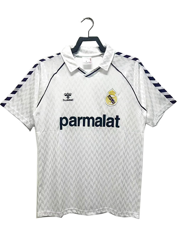 Real Madrid domicile maillot rétro uniforme de football vintage premier kit de football pour hommes hauts chemise de sport 1986-1987