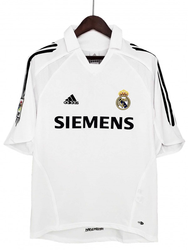 Real Madrid domicile maillot rétro uniforme de football vintage premier kit de football pour hommes hauts chemise de sport 2005-2006