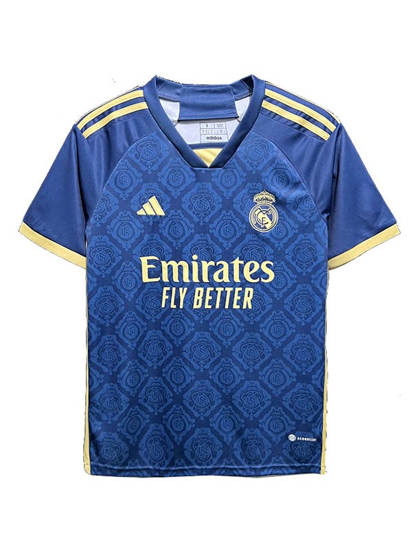 Real madrid édition spéciale maillot de football uniforme bleu kit vêtements de sport pour hommes hauts de football chemise de sport 2023-2024