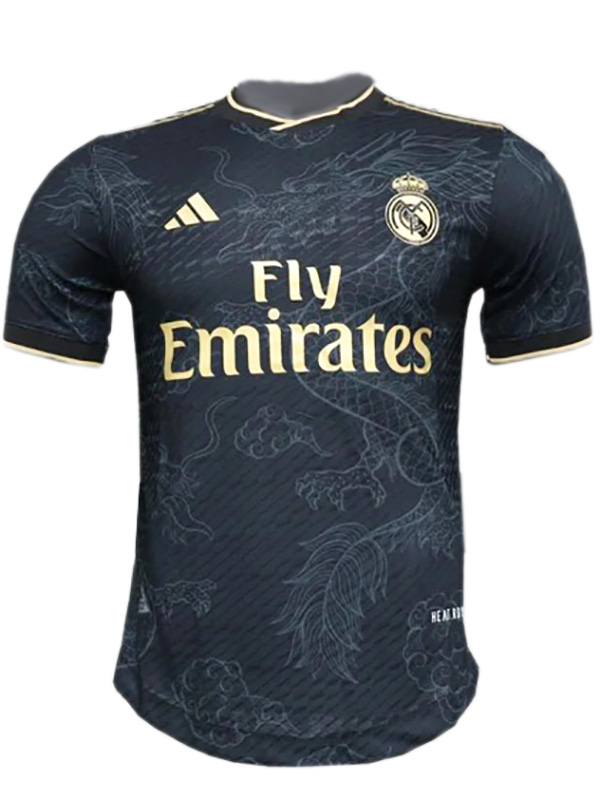 Real madrid édition spéciale maillot de football uniforme hommes noir sportswear kit de football hauts chemise de sport 2023-2024