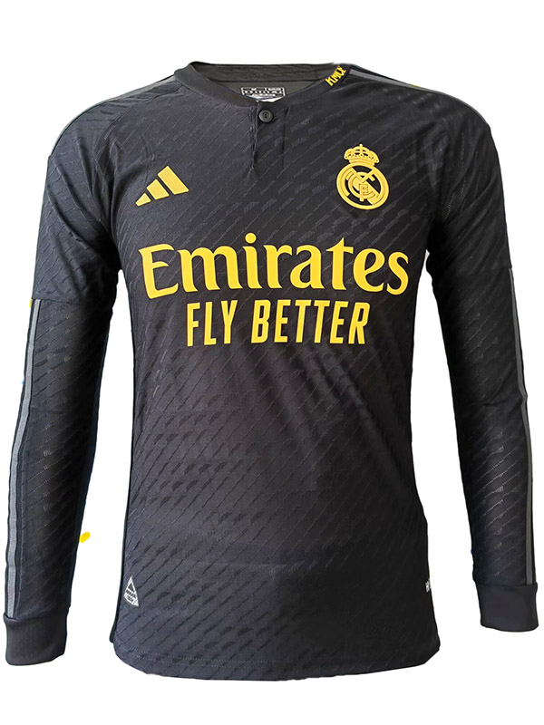 Real Madrid maillot troises longues du uniforme de football 3ème vêtement de sport pour hommes kit de football maillot haut 2023-2024