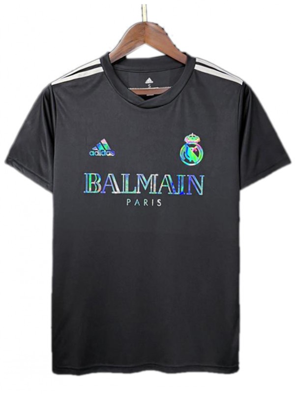 Real Madrid x Balmain maillot spécial uniforme de football kit de football de sport noir pour hommes maillot haut 2023-2024