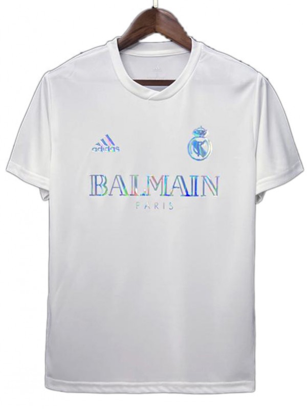 Real Madrid x Balmain maillot spécial uniforme de football kit de football de sport blanc pour hommes maillot haut 2023-2024