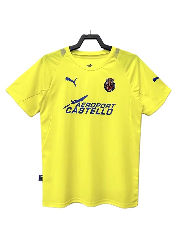 Villarreal vintage domicile maillot de football vêtements hommes premier ensemble de maillot de football maillot haut sweat - shirt 2005 - 2006