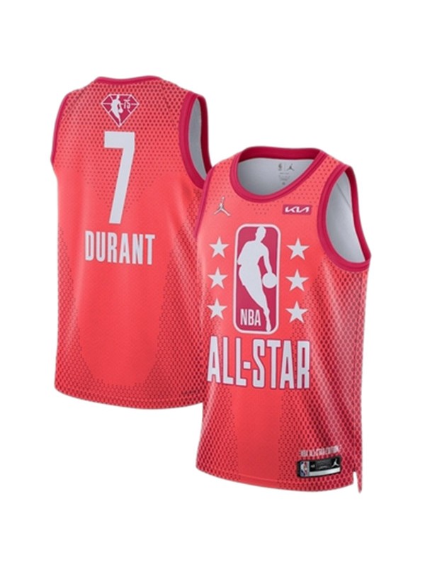 2022 all star game filets de brooklyn 7 kevin durant jersey uniforme de basket-ball swingman kit édition limitée chemise rouge