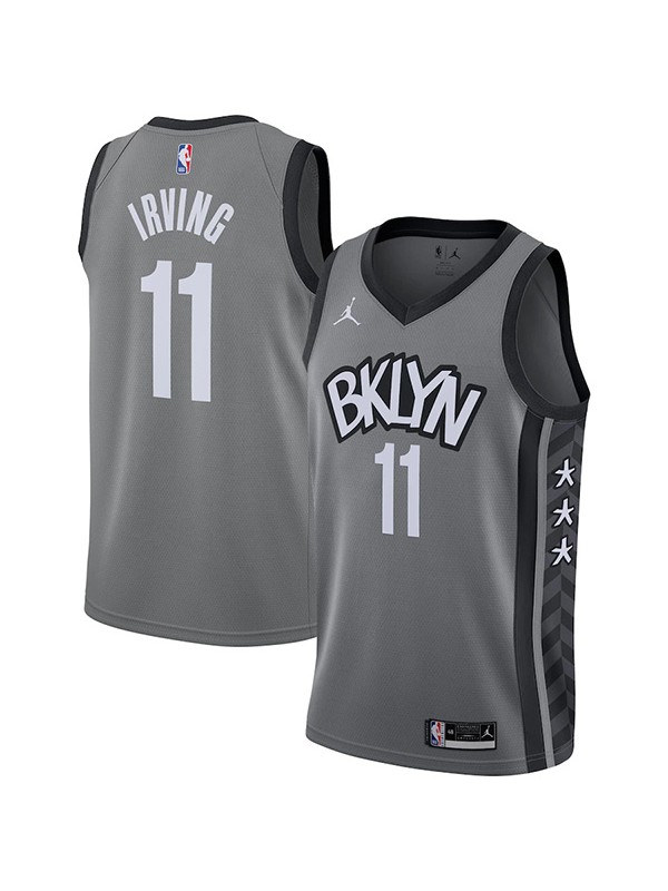 Brooklyn Nets 11 Kyrie Irving maillot 75e ville uniforme de basket-ball swingman édition limitée chemise grise 2022