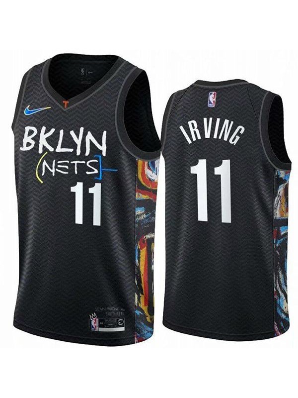 Brooklyn Nets 11 Kyrie Irving nba basketball swingman city jersey black edition shirt 2021