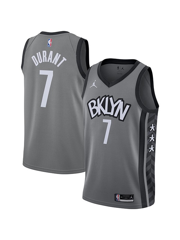 Brooklyn Nets 7 Kevin Durant maillot 75e uniforme de basket-ball de la ville swingman édition limitée chemise grise 2022