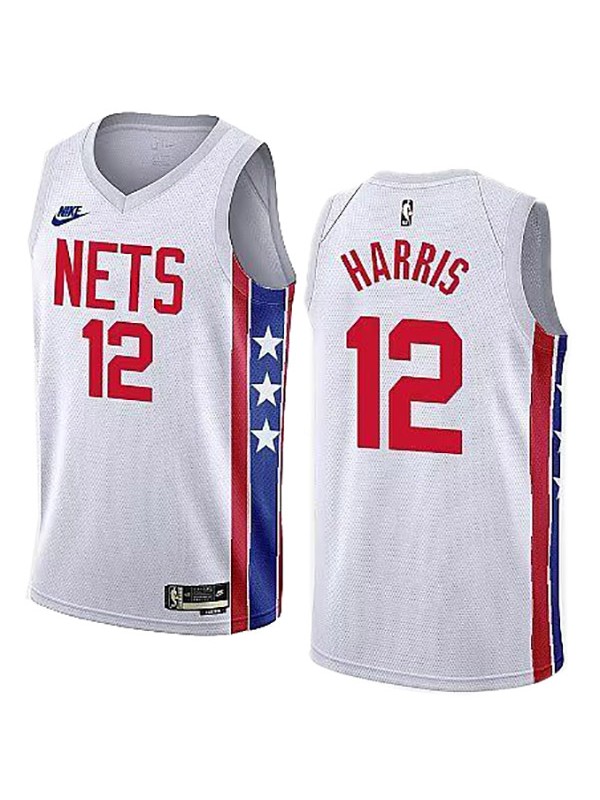 Brooklyn Nets Devin Harris maillot classique ville 12 uniforme de basket-ball swingman édition limitée chemise blanche 2023