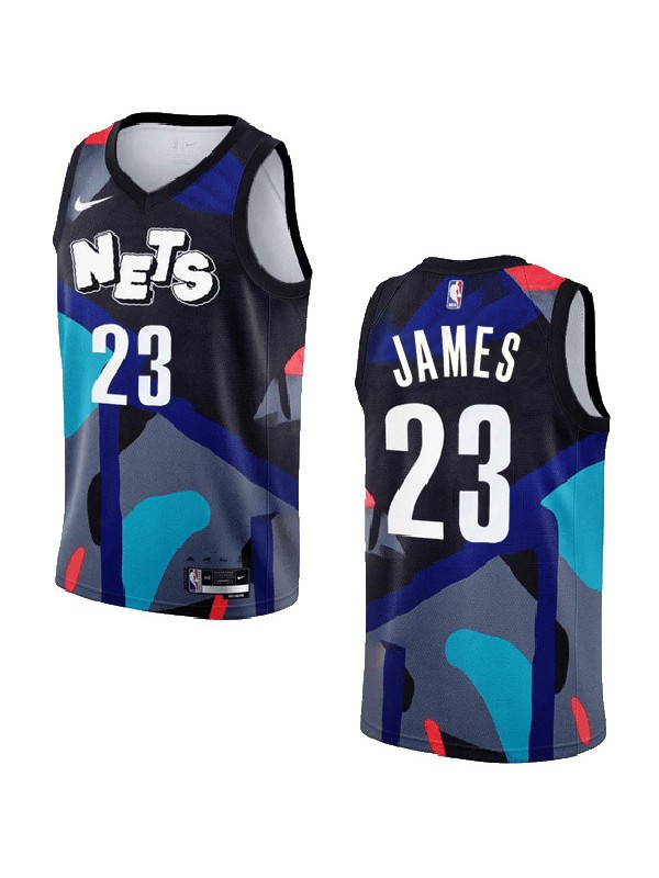Brooklyn Nets city edition maillot James 23 uniforme noir maillot de basket-ball pour hommes gilet Swingman 2023-2024