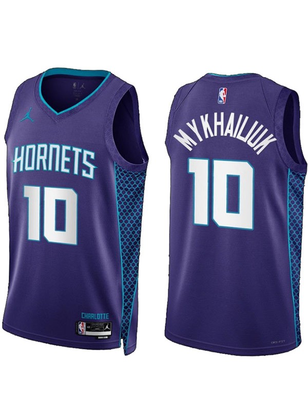 Charlotte Hornets Svi Mykhailiuk maillot violet 10 déclaration édition uniforme de basket-ball swingman chemise limitée 2023