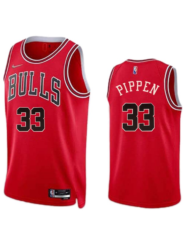 Chicago Bulls 33 Scottie Pippen maillot ville uniforme de basket-ball kit swingman édition limitée chemise rouge 2022