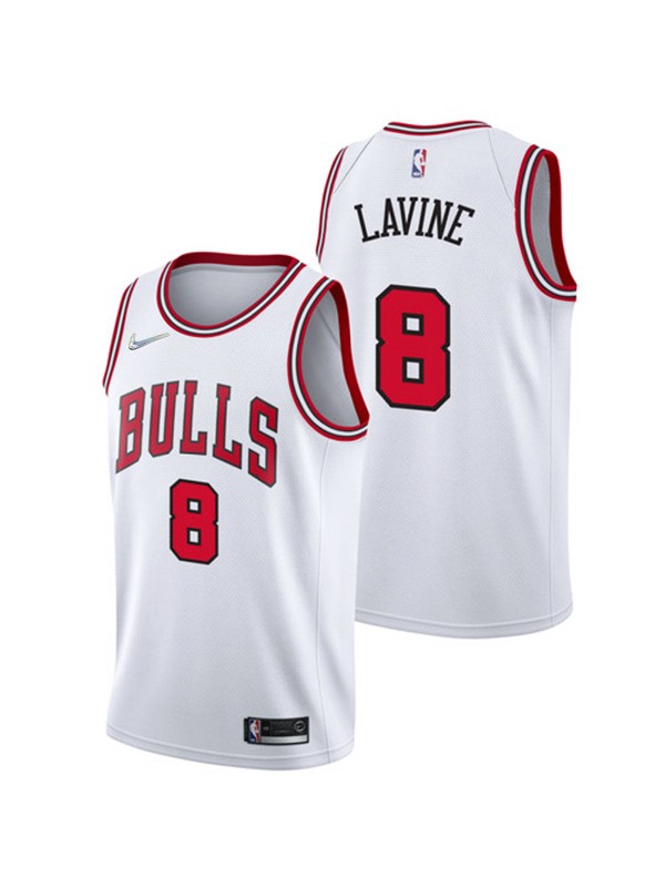 Chicago Bulls 8 Zach LaVine maillot ville uniforme de basket-ball swingman kit blanc édition limitée chemise 2022
