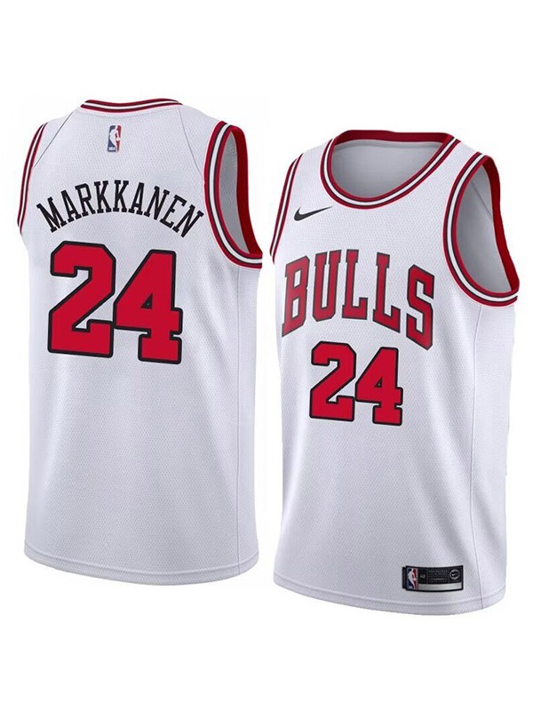Chicago bulls city edition swingman jersey men's Lauri Markkanen 24 white basketball limited vest