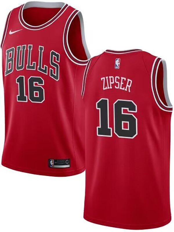 Chicago bulls city edition swingman jersey men's Paul Zipser 16 red basketball limited vest