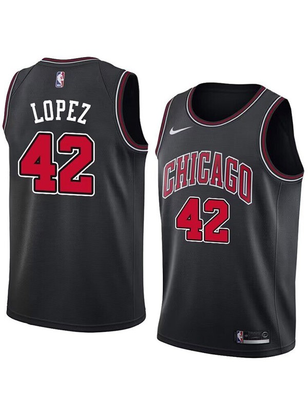 Chicago bulls city edition swingman jersey men's Robin Lopez 42 black basketball limited vest