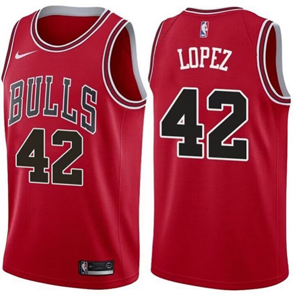 Chicago bulls city edition swingman jersey men's Robin Lopez 42 red basketball limited vest