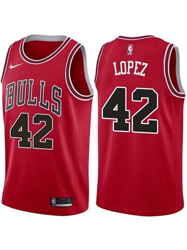 Chicago bulls city edition swingman jersey men's Robin Lopez 42 red basketball limited vest