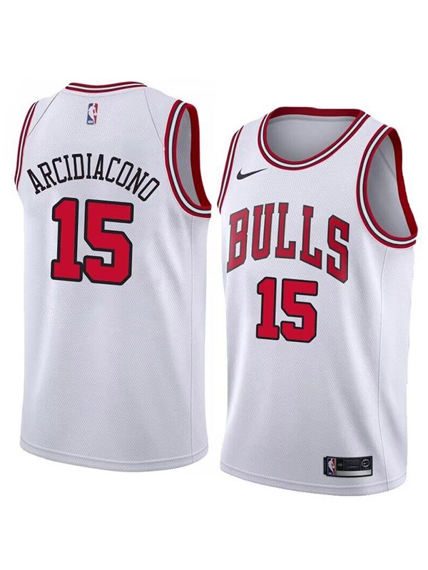 Chicago bulls city edition swingman jersey men's Ryan Arcidiacono 15 white basketball limited vest