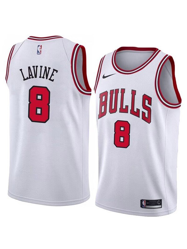 Chicago bulls city edition swingman jersey men's Zach LaVine 8 white basketball limited vest