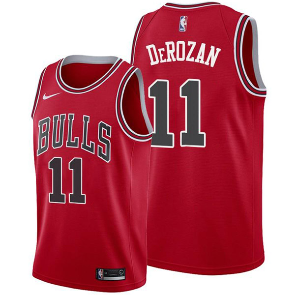 Chicago Bulls demar derozan 11 swingman jersey men's basketball statement edition limited vest red 2021