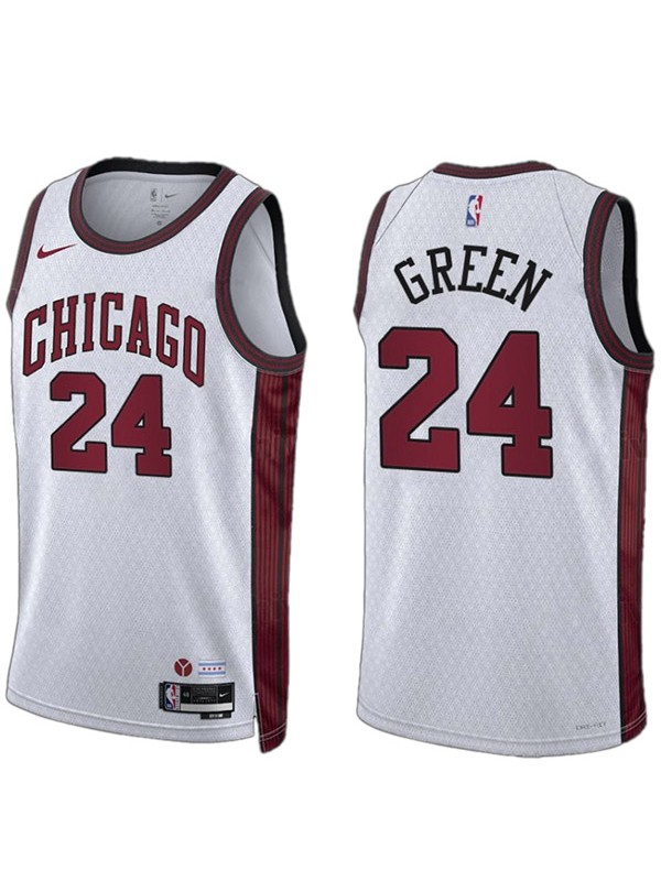 Chicago Bulls Javonte Green jersey men's 24 city basketball uniform swingman white kit limited edition shirt 2023