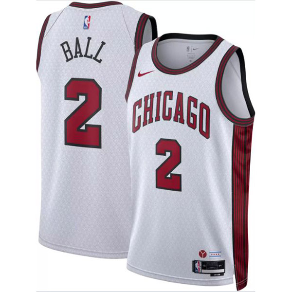 Chicago Bulls jersey white basketball uniform Ball 2# swingman kit limited edition shirt 2022-2023