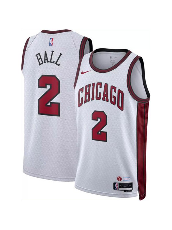 Chicago Bulls jersey white basketball uniform Ball 2# swingman kit limited edition shirt 2022-2023
