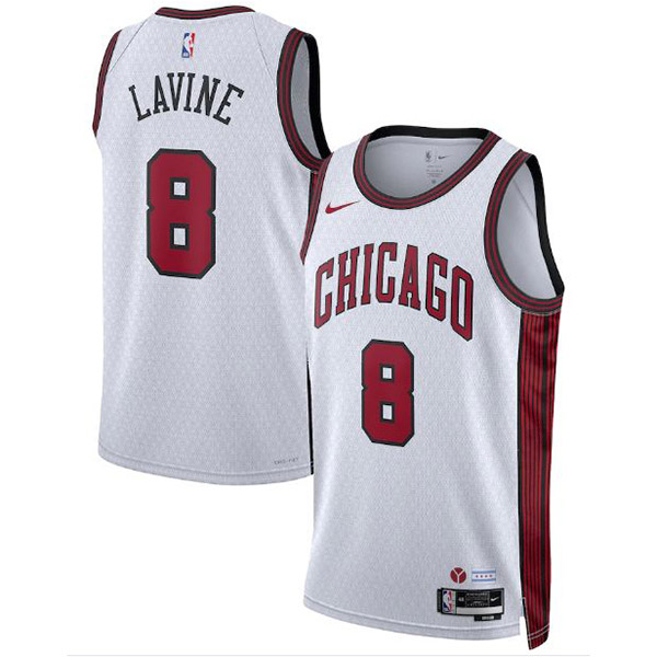Chicago Bulls jersey white basketball uniform Lavine 8# swingman kit limited edition shirt 2022-2023