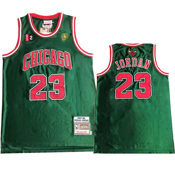 Chicago Bulls Jordan retro jersey men's special green basketball 23 shirt swingman vest 1997-1998