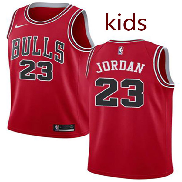 Chicago bulls kids city edition swingman jersey youth Michael Jordan 23 red basketball limited vest
