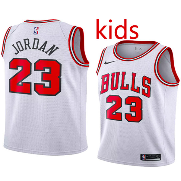 Chicago bulls kids city edition swingman jersey youth Michael Jordan 23 uniform children white basketball limited vest